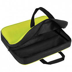 Папка на молнии с ручками STAFF EVERYDAY А4, 1 отделение, полиэстер, 80 мм, зеленая, 270742