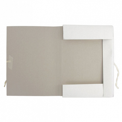 Папка для бумаг с завязками картонная мелованная BRAUBERG, 440 г/м2, до 200 листов, 110925