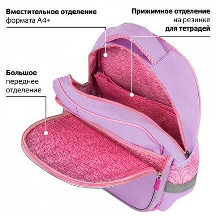 Рюкзак BRAUBERG FAVOUR, 2 отделения, 3 кармана, "Hide and seek", 40х29х15 см, 273122
