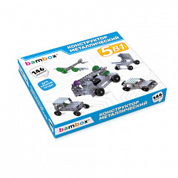 Конструктор металлический "Для уроков труда №3", 5 в 1 с подвижными деталями, 146 элементов, BAMBOX (БАМБОКС), 667038