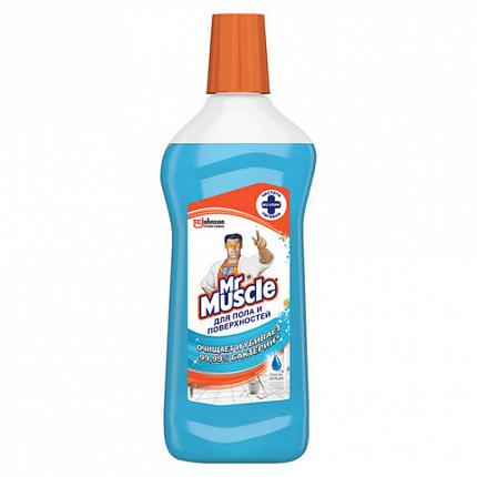 Средство для мытья пола и поверхностей 500 мл, МИСТЕР МУСКУЛ "После дождя", 365719