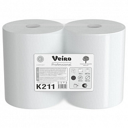 Полотенца бумажные рулонные 150 м, VEIRO Professional (H1) COMFORT, 1-слойные, КОМПЛЕКТ 6 рулонов, K211