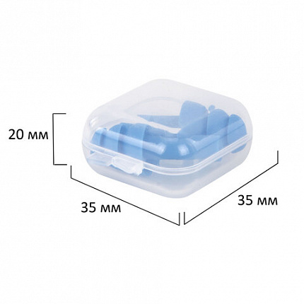 Беруши многоразовые термопластэластомерные без шнурка, 1 пара в контейнере, SNR 32 дБ, RABBITEX (РАББИТЕКС), 671316
