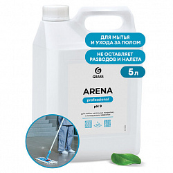 Средство для мытья пола 5 кг, GRASS ARENA, с полирующим эффектом, нейтральное, концентрат, 218005