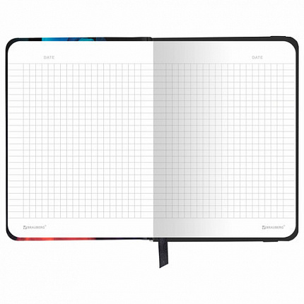 Блокнот с резинкой в клетку 96 л., МАЛЫЙ ФОРМАТ А6, 109х148 мм, твердая обложка, BRAUBERG, "Pigment", 116335