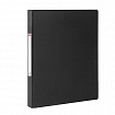Папка на 2 кольцах, ПРОЧНАЯ, картон/ПВХ, BRAUBERG "Office", ЧЕРНАЯ, 35 мм, до 180 листов, 271844