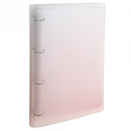 Тетрадь на кольцах БОЛЬШАЯ 305х235 мм А4, 120 л., пластик, с разделителями, BRAUBERG, Красный, 404626