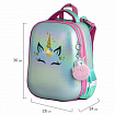 Ранец BRAUBERG SHINY, 2 отделения, с брелком, "Magic unicorn", 38х28х14 см, 270694