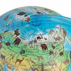 Глобус интерактивный + очки VR, зоогеографический, GLOBEN, 25см, с подсветкой, INT12500306