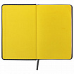 Ежедневник недатированный А5 138x213 мм BRAUBERG "Rainbow", под кожу, 136 л., черный/желтый, 113497