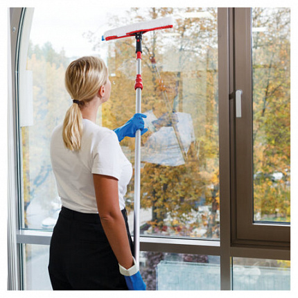 Насадка-шубка для мытья окон VILEDA "Эволюшн", микрофибра, ширина 35 см (к щетке 602099), 500207