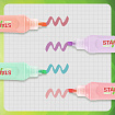 Набор текстовыделителей 4 ПАСТЕЛЬНЫХ ЦВЕТА, STAFF "EVERYDAY HL-707", линия 1-5 мм, скошенный наконечник, 152549