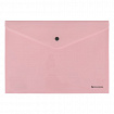 Папка-конверт с кнопкой BRAUBERG "Pastel", А4, до 100 листов, непрозрачная, персиковая, 0,18 мм, 270476