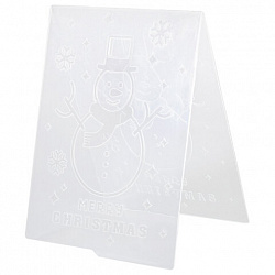 Клише для тиснения 3D "Снеговик" для Машинки для тиснения ОС-5, 108х146 мм, ОСТРОВ СОКРОВИЩ, 663804, 862-005