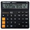 Калькулятор настольный BRAUBERG DIGITAL-12-BK (151х152 мм), 12 разрядов, двойное питание, ЧЕРНЫЙ, 272968