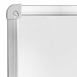 Доска магнитно-маркерная 60х90 см, алюминиевая рамка, ГАРАНТИЯ 10 ЛЕТ, РОССИЯ, ОФИСМАГ, 236446