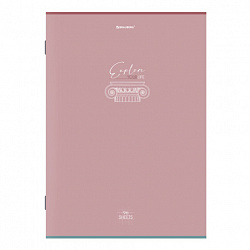 Тетрадь А4, 96 л., BRAUBERG, скоба, клетка, глянцевый лак, "Pastel", (микс в спайке), 405323