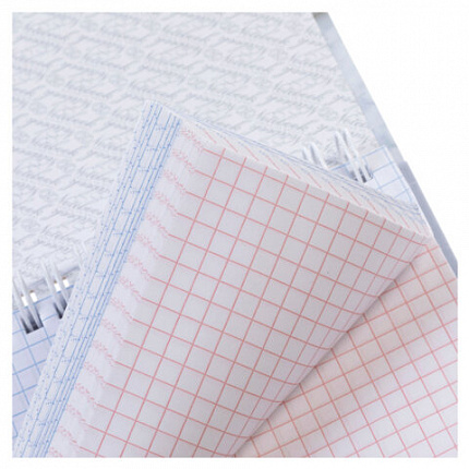 Блокнот МАЛЫЙ ФОРМАТ А6, 80 л., гребень, твердый картон, клетка 2 цв., HATBER, "Чарующая нежность", 082843, 80ЗКтд6В1гр_30