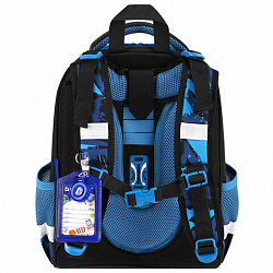 Ранец BRAUBERG PREMIUM, 2 отделения, с брелоком, "Night race", 3D-панель, 38х29х16 см, 272014