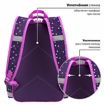 Рюкзак ПИФАГОР SCHOOL, 1 отделение, 3 кармана, "Leapfrog", 38x28х14 см, 273167