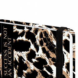 Еженедельник датированный 2026 с резинкой 171х93 мм, BRAUBERG, твердый, УФ-ЛАК, 64 л., "Леопард", 117356