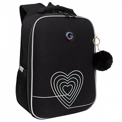 Ранец GRIZZLY анатомическая спинка, 2 отделения, для девочек, "INFINITY", 37х26х16 см, RAw-594-2/1