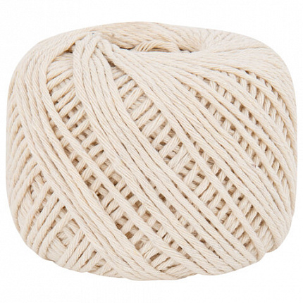 Шпагат хлопковый для прошивки документов, вязания, макраме, длина 100 м, диаметр 1,5 мм, BRAUBERG, 700361