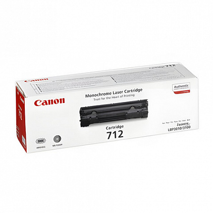 Картридж лазерный CANON (712) LBP-3010/3100 и другие, оригинальный, ресурс 1500 стр., 1870B002