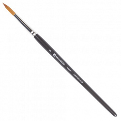 Кисть художественная профессиональная BRAUBERG ART CLASSIC, синтетика мягкая под колонок, круглая, № 6, короткая ручка, 200691