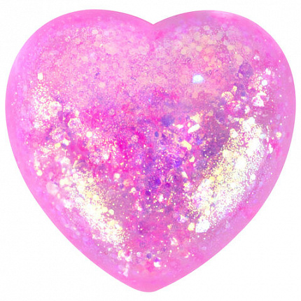 Игрушка-антистресс "СТЕКЛЯННОЕ СЕРДЦЕ", 5 см, ассорти 4 цвета, дисплей, JOLLY JOT (ДЖОЛЛИ ДЖОТ), 665808