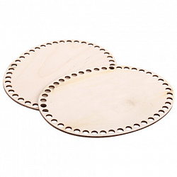 Донышки деревянные для вязания овальные, 2 шт., 20х15 см, BRAUBERG HOBBY, 665319