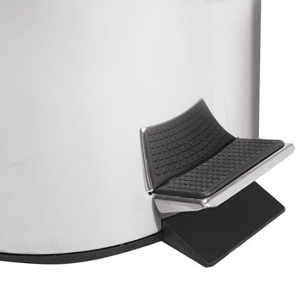 Ведро мусорное с педалью 3 литра "Classic", ЗЕРКАЛЬНОЕ, нержавеющая сталь, со съемным внутренним ведром, LAIMA, 604942