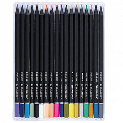 Карандаши цветные чёрное дерево BRAUBERG BLACK WOOD, 36 цветов, мягкий грифель 3 мм, 182042