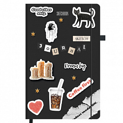 Скетчбук, слоновая кость 140 г/м2, 130х210 мм, 80 л., софт-тач, резинка, BRAUBERG ART CLASSIC, "For you,", 117772