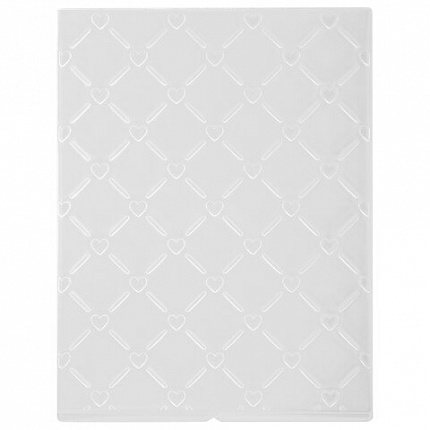 Клише для тиснения 3D "Решетка с сердцем" для Машинки ОС-5, 108х146 мм, ОСТРОВ СОКРОВИЩ, 663807, 862-056