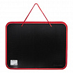 Папка на молнии пластиковая с ручками BRAUBERG "Contract", А4, 350х270х45 мм, черно-красная, 225164