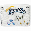 Бумага туалетная бытовая, спайка 12 шт., 2-слойная (12х20,4 м), FAMILIA PLUS, белая, 5080964