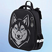 Ранец BRAUBERG SHINY, 2 отделения, с брелоком, "Husky", СВЕТЯЩИЙСЯ РИСУНОК, 38х28х14 см, 271383