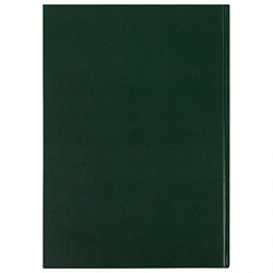 Книга учета 96 л., клетка, твердая, бумвинил, офсет, наклейка, А4 (200х290 мм), BRAUBERG, зеленая, 130280