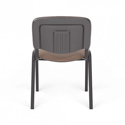 Стул для персонала и посетителей "ИЗО", черный каркас, ткань коричневая, В-28/С-24