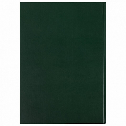 Книга учета 96 л., клетка, твердая, бумвинил, офсет, наклейка, А4 (200х290 мм), BRAUBERG, зеленая, 130280