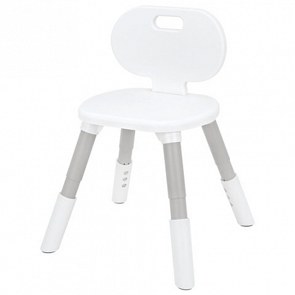 Стул детский растущий BRABIX KIDS CC-001, 2-8 лет, пластик серый + белый, 533293