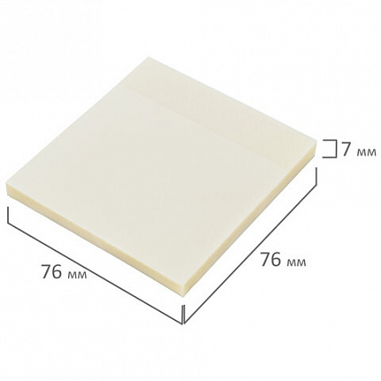 Блок самоклеящийся прозрачный (стикеры) BRAUBERG TRANSPARENT 76х76 мм, 100 листов, 115205