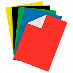 Картон цветной А4 немелованный, 5 листов, 5 цветов, ПИФАГОР, 200х290 мм, 116629