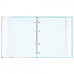 Тетрадь на кольцах А5 175х215 мм, 120 л., твердый картон, клетка, BRAUBERG, кросс-серия PASTEL, 405198