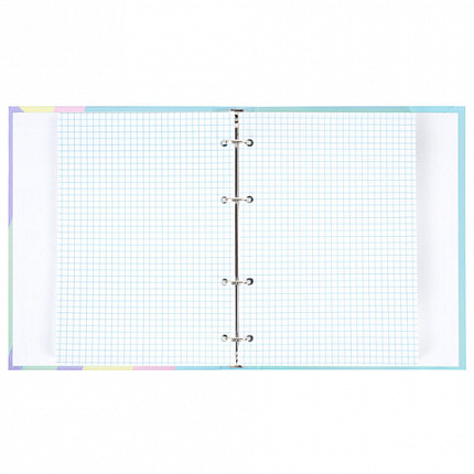 Тетрадь на кольцах А5 175х215 мм, 120 л., твердый картон, клетка, BRAUBERG, кросс-серия PASTEL, 405198