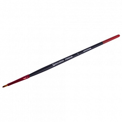 Кисть синтетика, плоская № 1, BRAUBERG PREMIUM, 201010