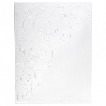 Клише для тиснения 3D "Бабочки" для Машинки для тиснения ОС-5, 108х146 мм, ОСТРОВ СОКРОВИЩ, 663795, 862-002