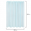 Шторка для ванной PEVA, 180х200 см, кольца в комплекте, цвет ассорти (белый, голубой, коричневый), PRIMILA (ПРИМИЛА), 700073