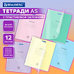 Тетрадь пластиковая обложка (прозрачная) 12 листов, клетка, BRAUBERG "Smart Cover", АССОРТИ (микс в спайке), 405022